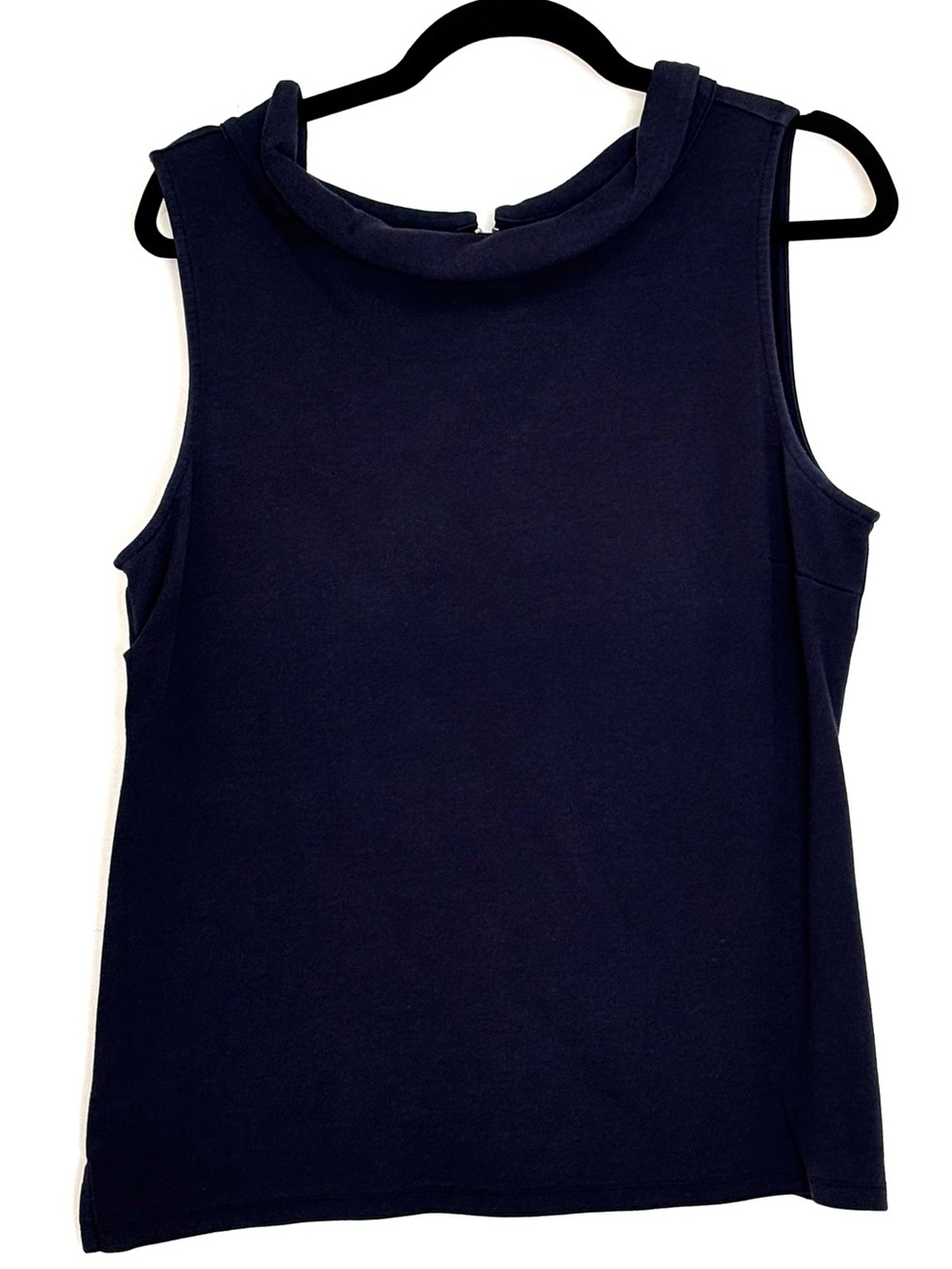 Talbots Zip-Back Tank Navy Size Large